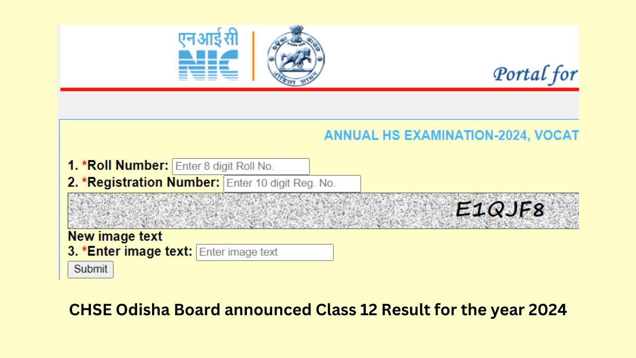 CHSE Odisha Board: Class 12 Result 2024