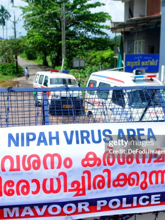 The Nipah virus is a zoonotic virus that spreads from animals, like bats and pigs, to humans, often through contaminated food. It can also be transmitted between people. Symptoms include fever, headache, respiratory problems, and encephalitis, which can lead to coma or death. There is no specific treatment or vaccine for Nipah virus, so prevention is key. This includes practicing good hygiene and avoiding contact with infected animals. Outbreaks have occurred in South and Southeast Asia.