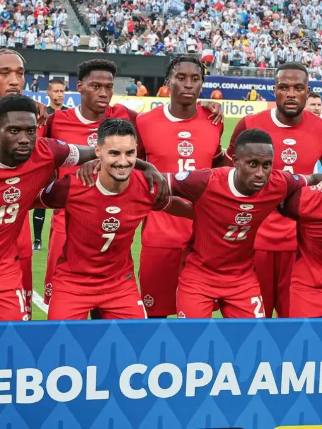 Canada starting eleven pose for a picture before a match during Copa AMerica 2024.