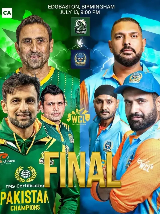 In the World Championship of Legends, India and Pakistan clashed in a high-stakes match at Edgbaston Cricket Ground on July 6, 2024. Pakistan set a daunting target with a total of 243/4 in 20 overs, thanks to an explosive 145-run opening partnership between Kamran Akmal (77 runs off 40 balls) and Sharjeel Khan (72 runs off 30 balls). India’s response was led by Suresh Raina’s 52 off 40 balls, but their middle-order faltered, resulting in a final score of 175/9. Pakistan’s bowlers, especially Wahab Riaz and Shoaib Malik, who took three wickets each, played a key role in their team’s 68-run victory. The victory was a significant boost for Pakistan, continuing their unbeaten run in the tournament.